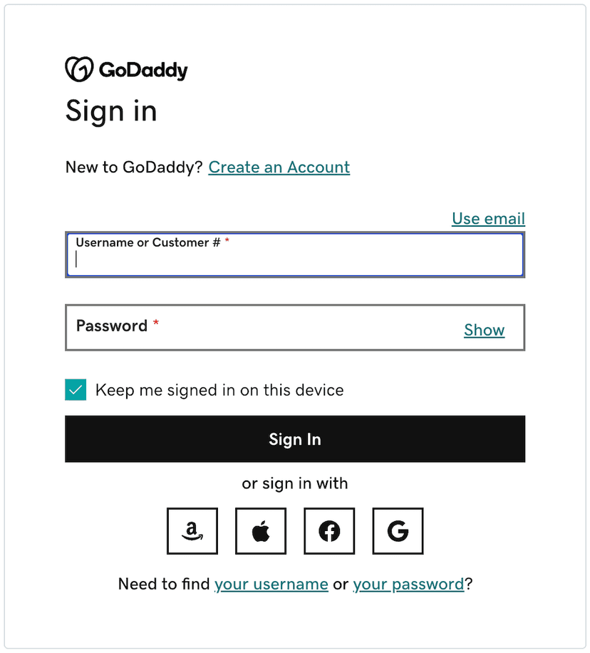 GoDaddy Centralized Auth SSO Platform